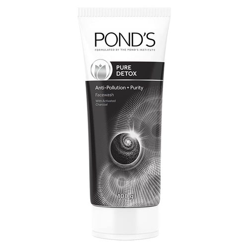 Ponds Pure Detox Anti-Pollution Purity Face Wash With Activated Charcoal - 100G Age Group: Adults