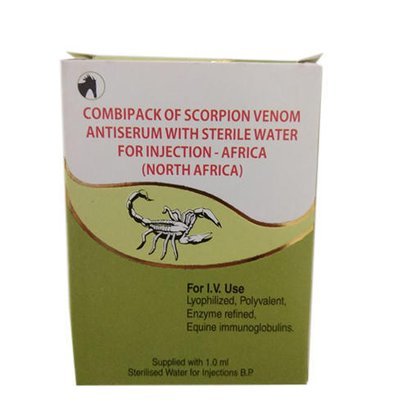 Combipack Of Scorpion Venom Antiserum With Sterile Water For Injection Specific Drug