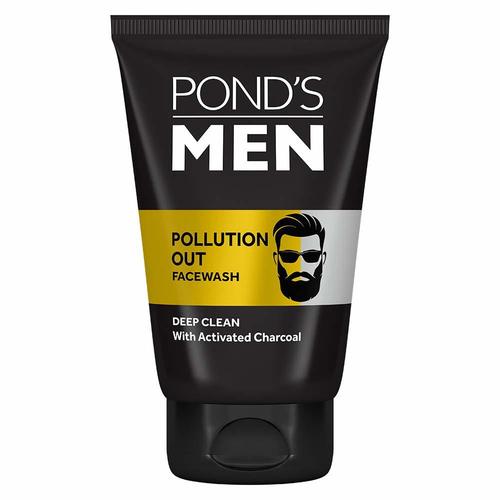 Ponds Men Pollution Out Activated Charcoal Deep Clean Facewash - 100g