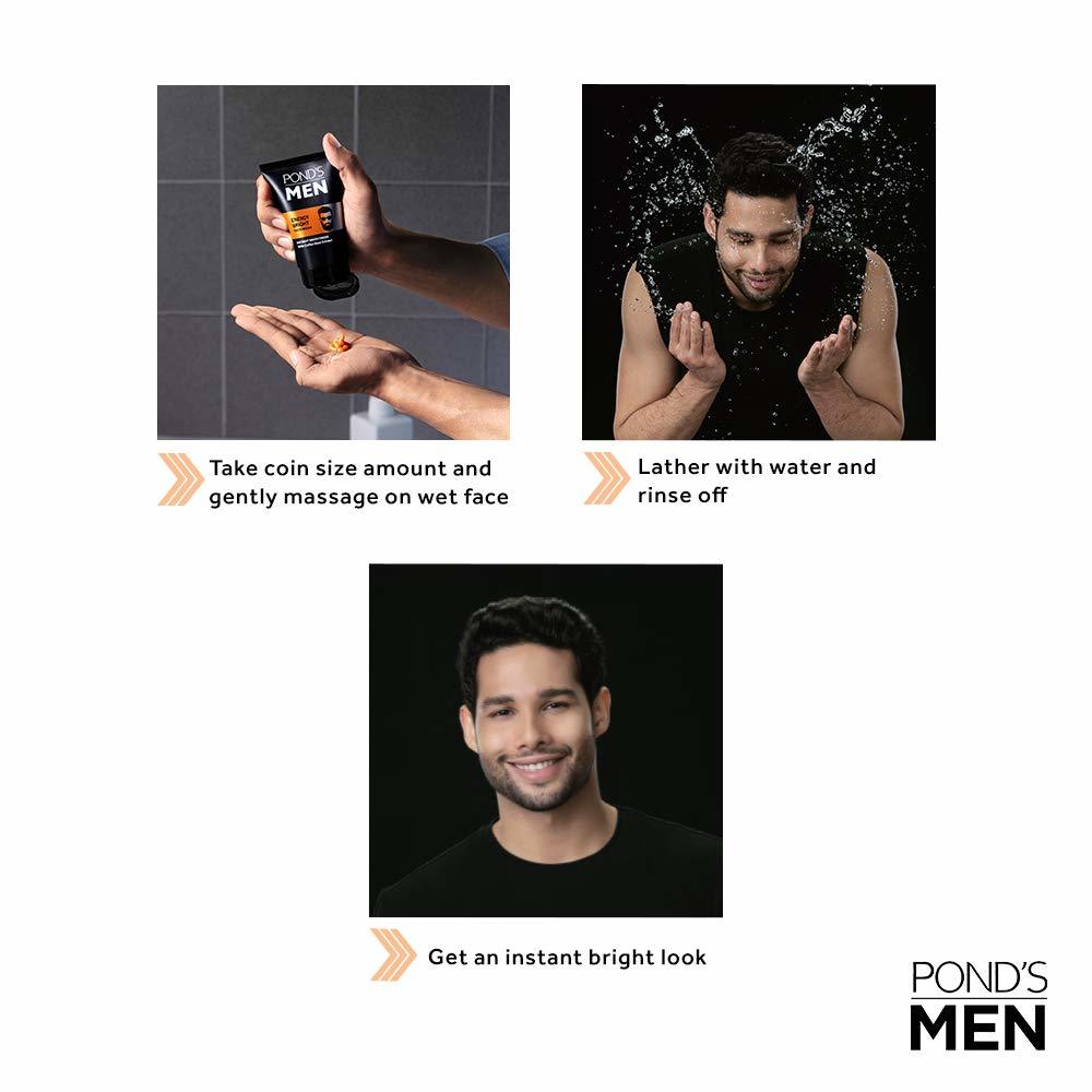 Ponds Mens Energy Bright Face Wash Coffee Beans Bright Skin - 100g
