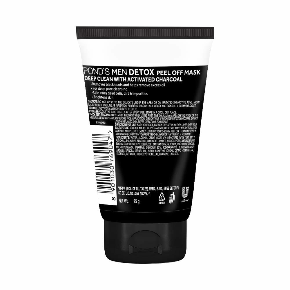 PONDS Men Charcoal Blackhead Removal Detox Peel Off Mask