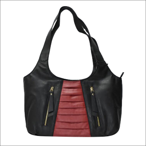 Handmade Napa Leather Black And Red Handbag Gender: Women