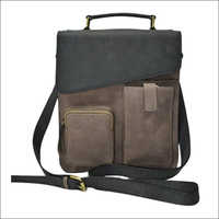 Hunter Leather Double Pocket Handbag
