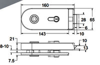 Glass Door Lock