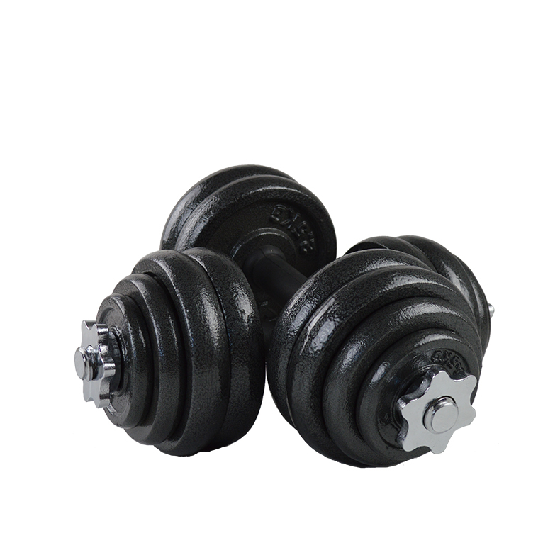 Rubber adjustable dumbbell