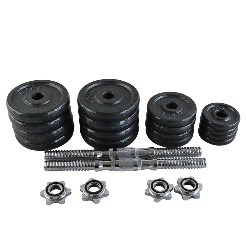 Rubber adjustable dumbbell