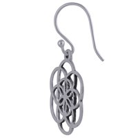 FLOWER PATTERN PLAIN 925 STERLING SOLID SILVER EARRINGS