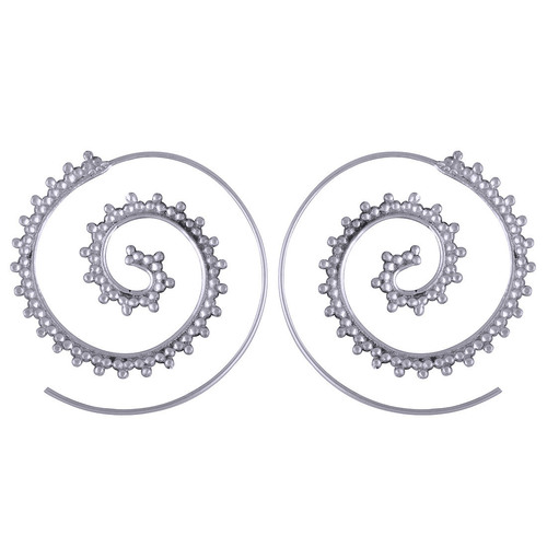 AUTHENTIC HANDWORK PLAIN 925 STERLING SOLID SILVER HOOP EARRINGS