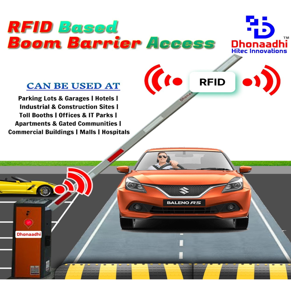 Boom Barriers Using Rfid - Color: Silver