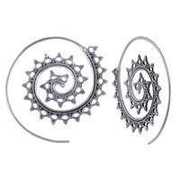 AUTHENTIC HANDWORK PLAIN 925 STERLING SOLID SILVER HOOP EARRINGS