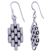 UNIQUE ROUND PLAIN 925 STERLING SOLID SILVER EARRINGS