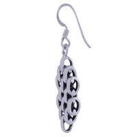 UNIQUE ROUND PLAIN 925 STERLING SOLID SILVER EARRINGS