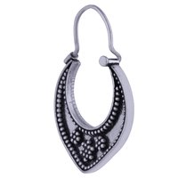 RAWA WORK UNIQUE PLAIN 925 STERLING SOLID SILVER BALI EARRINGS