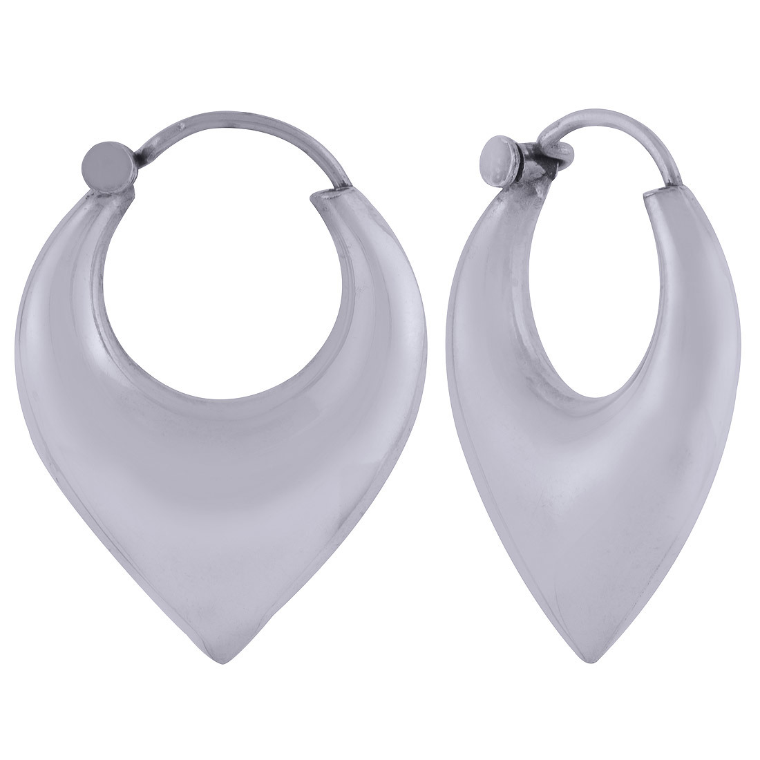 UNIQUE PLAIN 925 STERLING SOLID SILVER BALI EARRINGS