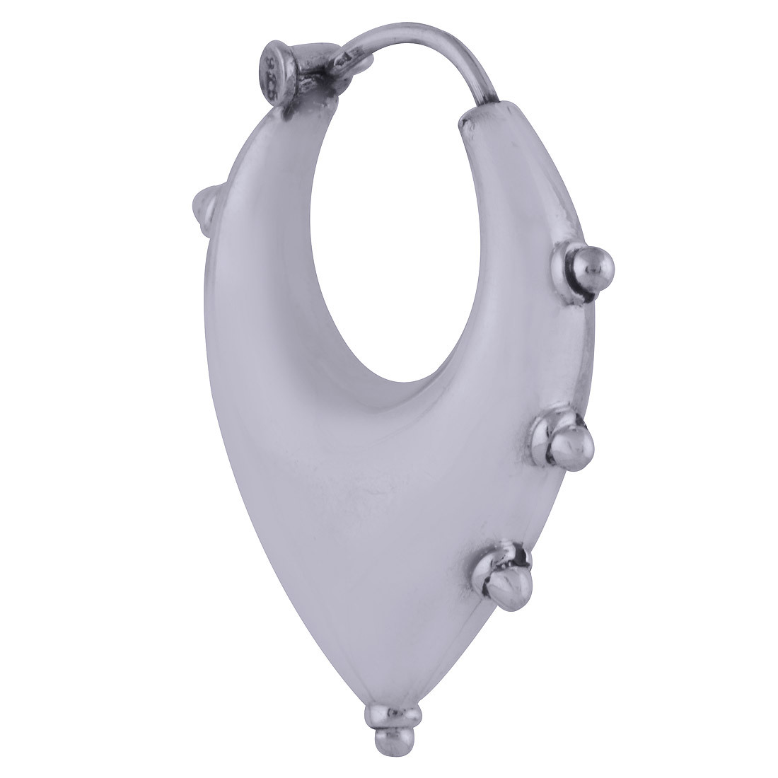 UNIQUE PLAIN 925 STERLING SOLID SILVER BALI EARRINGS