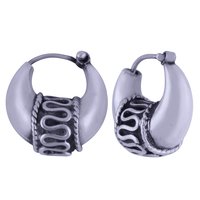STUNNING PLAIN 925 STERLING SOLID SILVER BALI EARRINGS