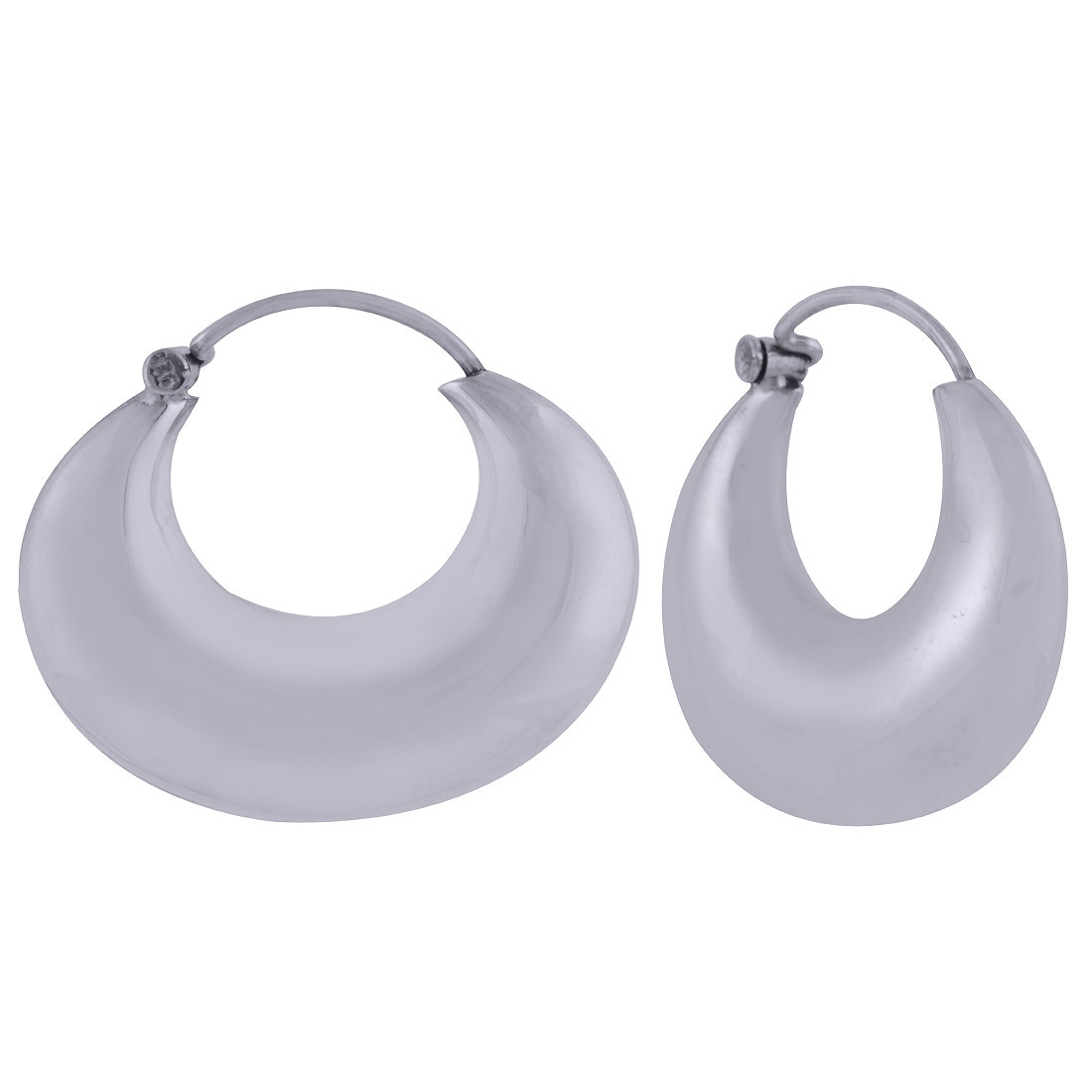 PLAIN 925 STERLING SOLID SILVER BALI EARRINGS
