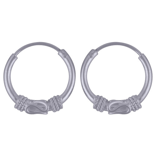 PLAIN 925 STERLING SOLID SILVER BALI EARRINGS