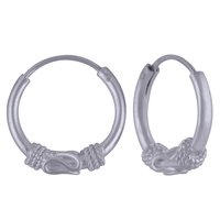 PLAIN 925 STERLING SOLID SILVER BALI EARRINGS