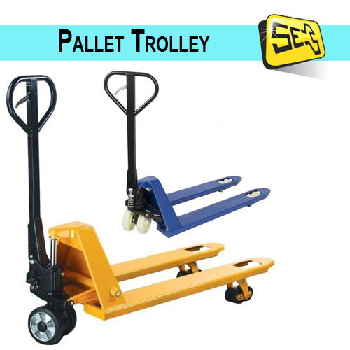 Pallet Trolley - New Industrial Design, Silent Operation & Easy to Use with Minimal Pulling Power