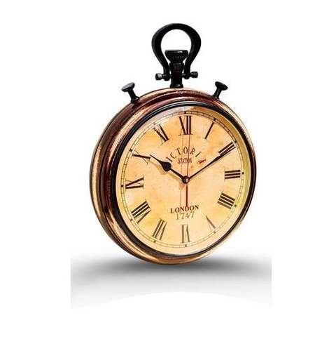 Brass Victoria Station Wall Clock By ROORKEE HOME DECOR