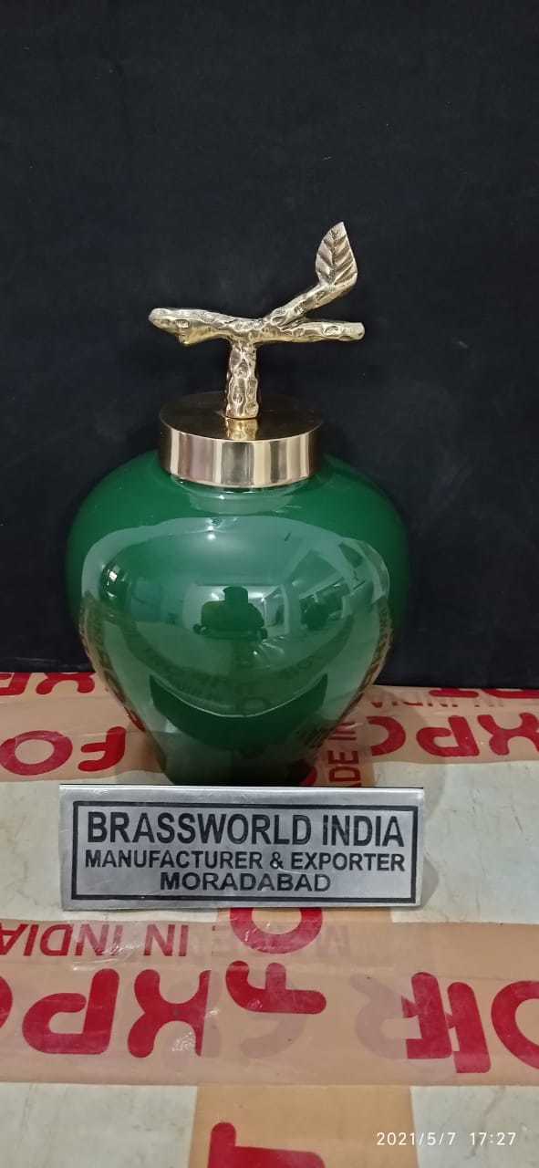 Gorgeous Black Brass Cremation Adult Urn