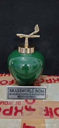 Gorgeous Black Brass Cremation Adult Urn