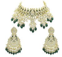 Peacock Design Meenakri Work Kundan Wedding choker necklace Set