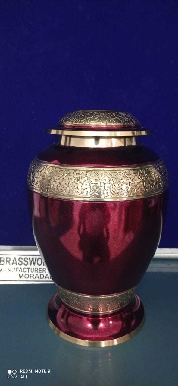 RED ROSE BRASS CREMATION ADULT URN CREMATION SUPPLIES