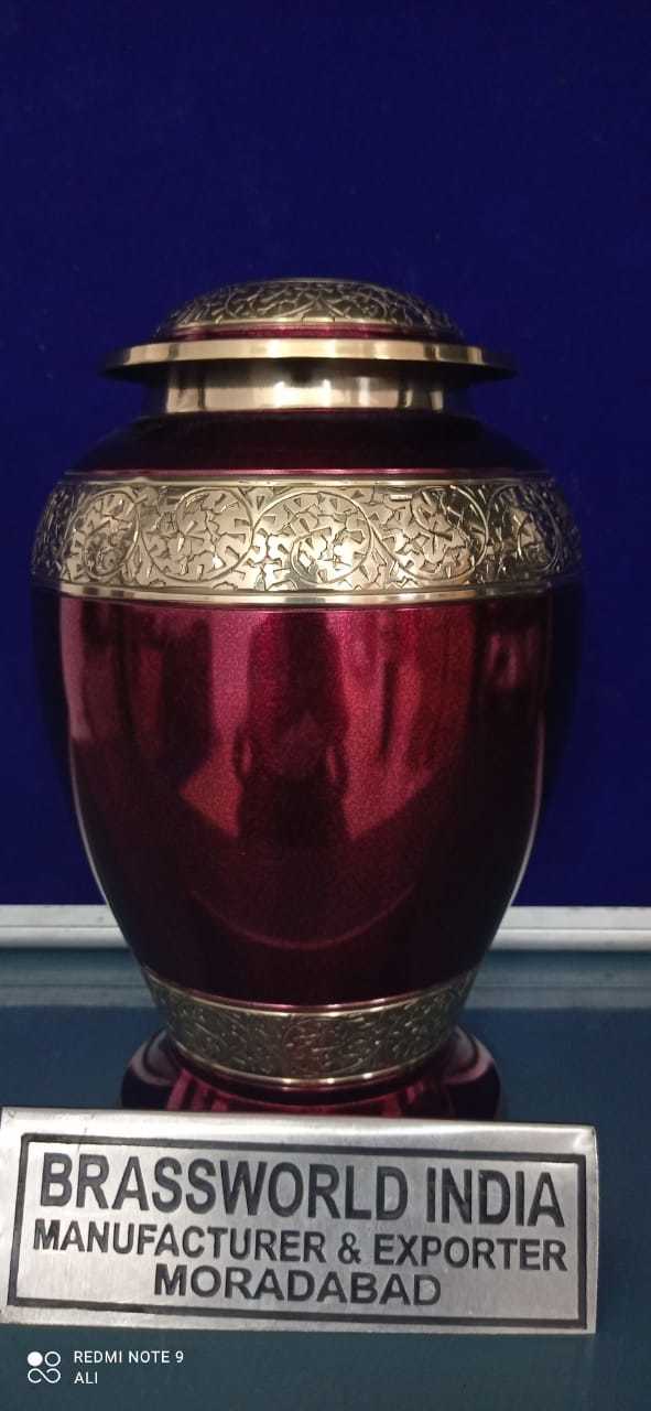 RED ROSE BRASS CREMATION ADULT URN CREMATION SUPPLIES