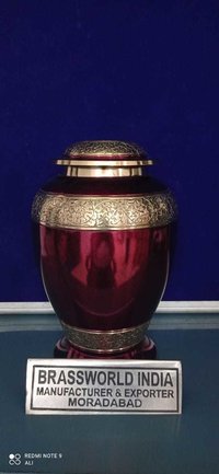 RED ROSE BRASS CREMATION ADULT URN CREMATION SUPPLIES
