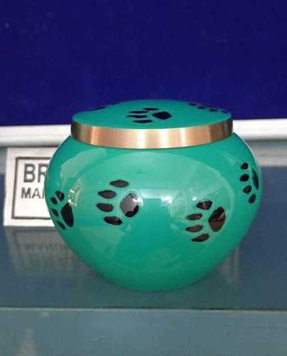 Brass Odyssey Green Black Paw Pet Cremation Urn