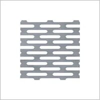 Staggered Round - Slot Hole Perforated Sheets - Color: Silver