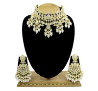 Peacock Design Meenakri Work Kundan Choker Necklace Set