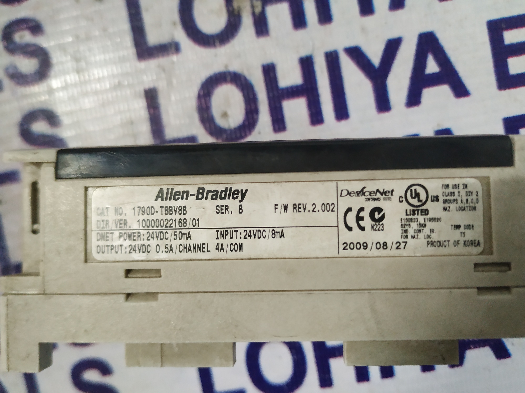Allen Bradley Plc Module 1790d-t8bv8b