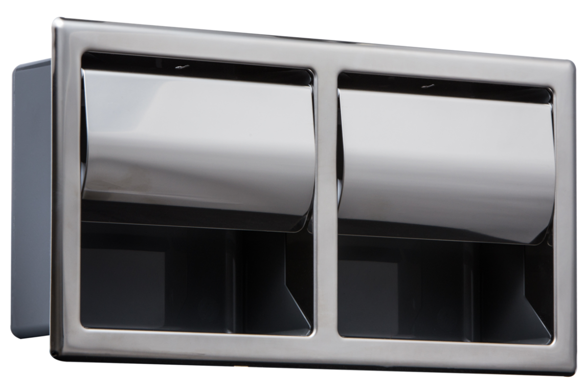 Kuriki Double Recessed Paper Holder (Horizontal)
