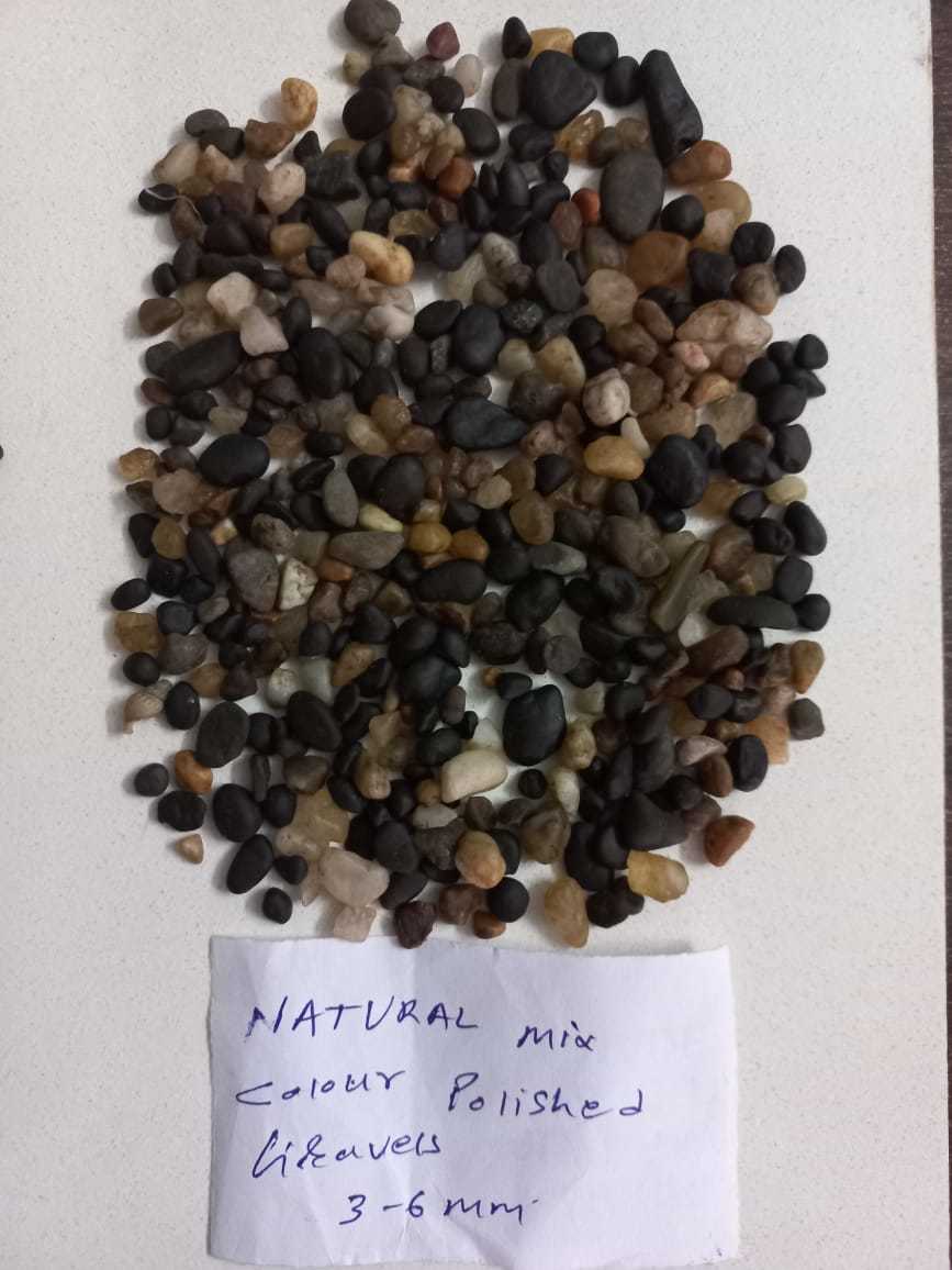 Natural Mix Colored Polished and Round Smooth Gravels and Pebbles