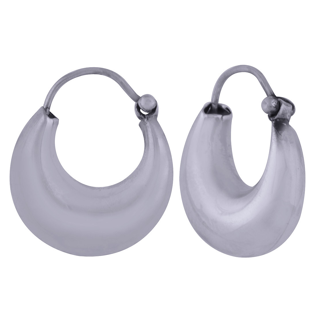 PLAIN 925 STERLING SOLID SILVER BALI EARRINGS