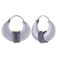 PLAIN WIRE WORK 925 STERLING SOLID SILVER EARRINGS