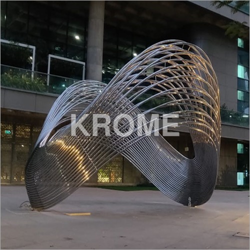 Modern Public Art Stainless Steel Wire Sculpture for Outdoor