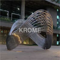 Modern Public Art Stainless Steel Wire Sculpture for Outdoor