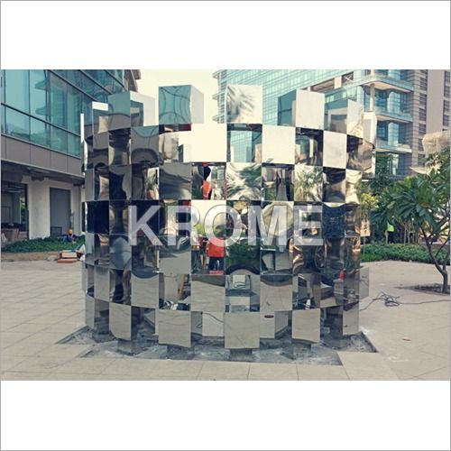 Silver Stainless Steel Art Work Sculpture For Outdoor