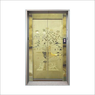 Golden Finish Decorative Lift Door