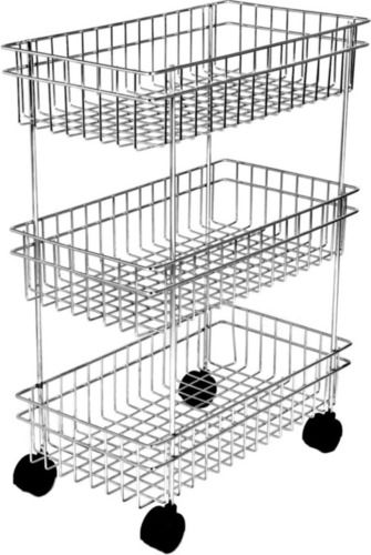 2107 3layer Floor-standing Multi-purpose Storage Organiser Rack Cart With Wheels