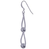 BEADS PLAIN 925 STERLING SOLID SILVER EARRINGS