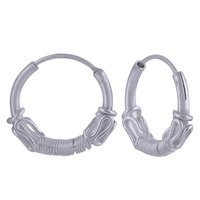 PLAIN 925 STERLING SOLID SILVER BALI EARRINGS