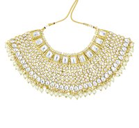Traditional Indian Kundan White Color Choker Necklace Set
