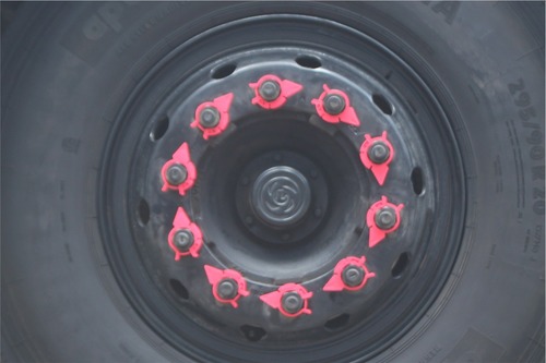 Adjustable Loose wheel Lug Nut indicators By ROHNIL POLYMERS