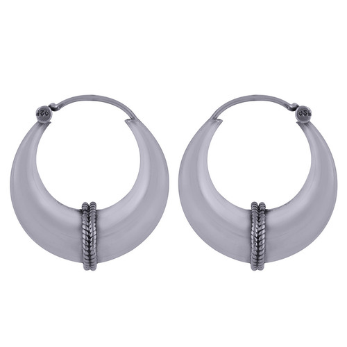 PLAIN 925 STERLING SOLID SILVER BALI EARRINGS