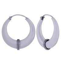 PLAIN 925 STERLING SOLID SILVER BALI EARRINGS